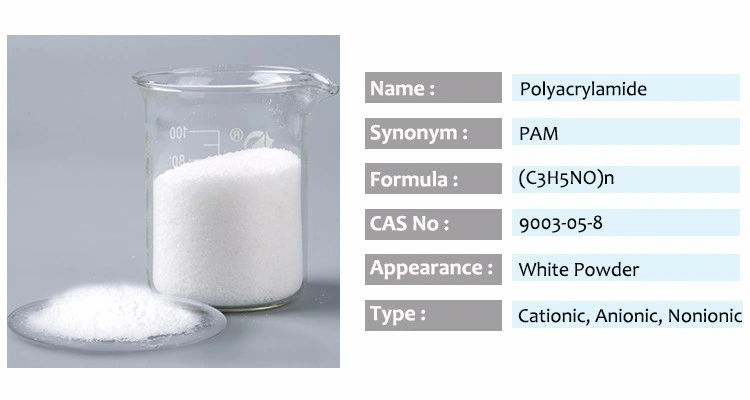 Cationic/Anionic Polyacrylamide Flocculant PAM for Water Treatment