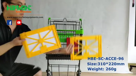 Cornice pubblicitaria in plastica per carrello del supermercato